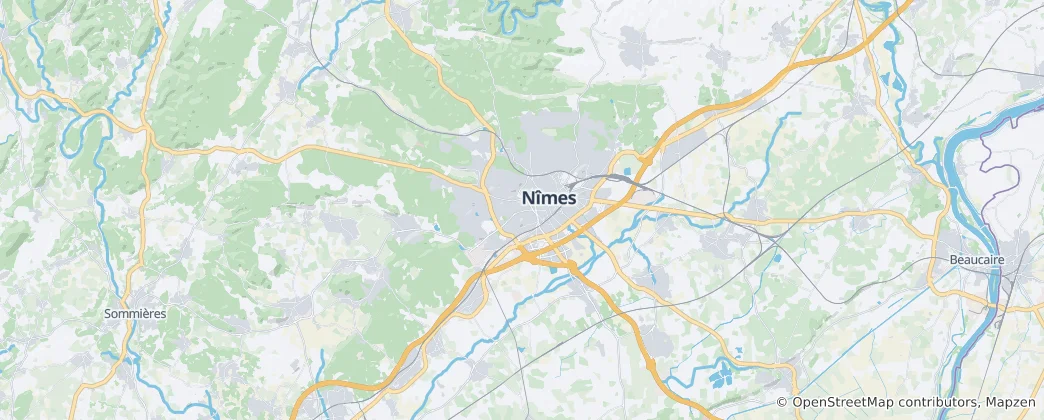 Map of Nimes