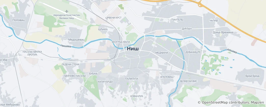 Map of Niš