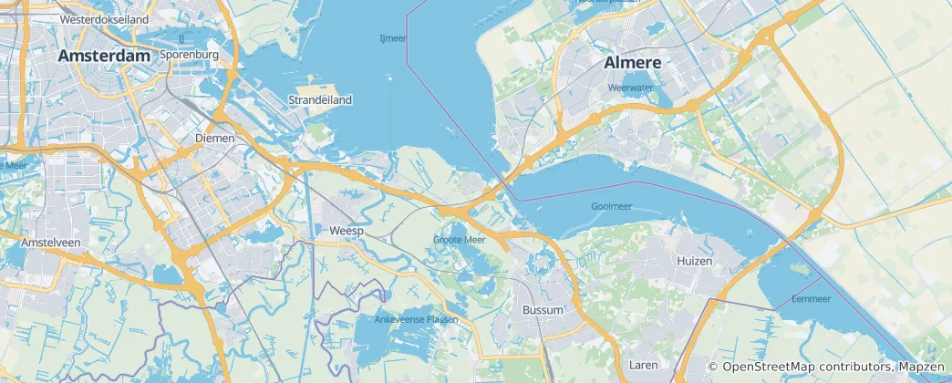 Kaart van Gooise Meren