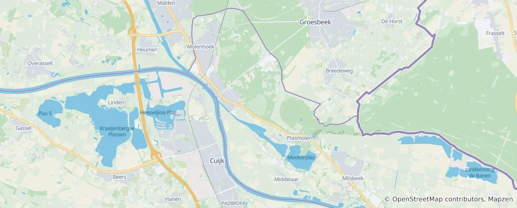 Mapa Mook en Middelaar