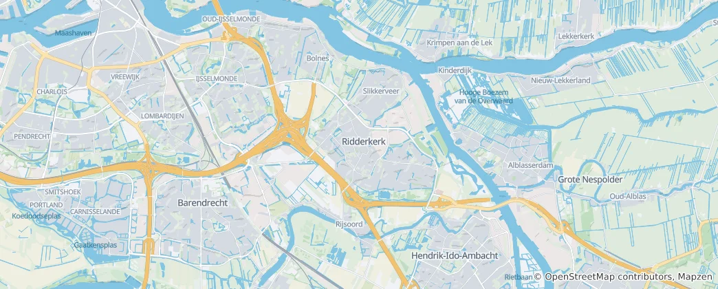 Map of Ridderkerk