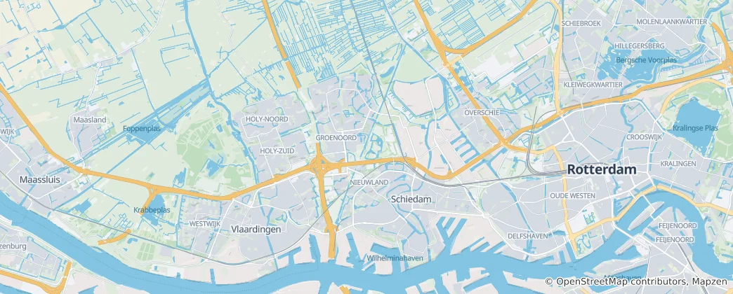 Karte von Schiedam