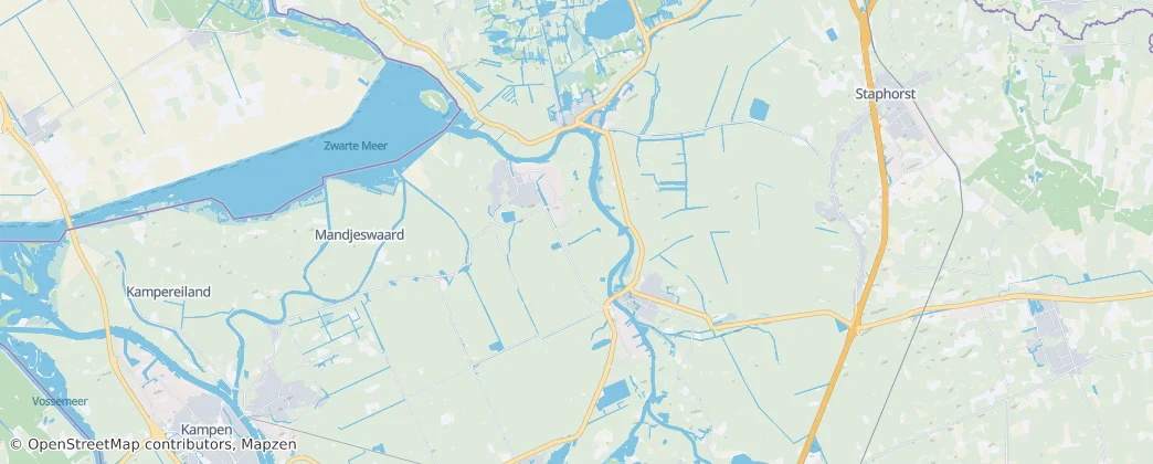 Zwartewaterland — mapa