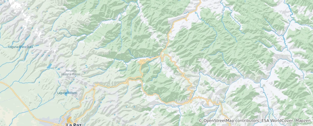Mapa Nor Yungas Province
