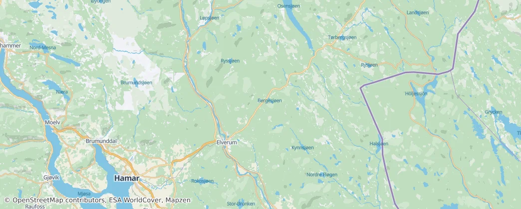 Elverum nor — 地图