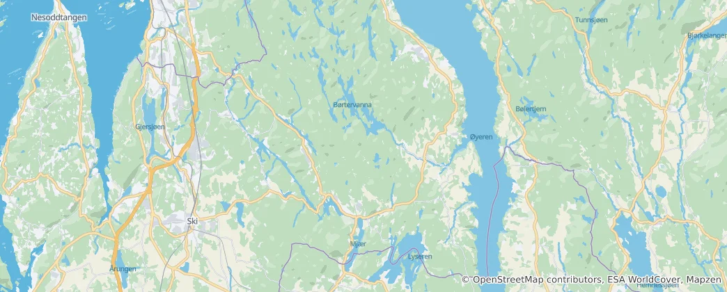 Mappa di Enebakk nor