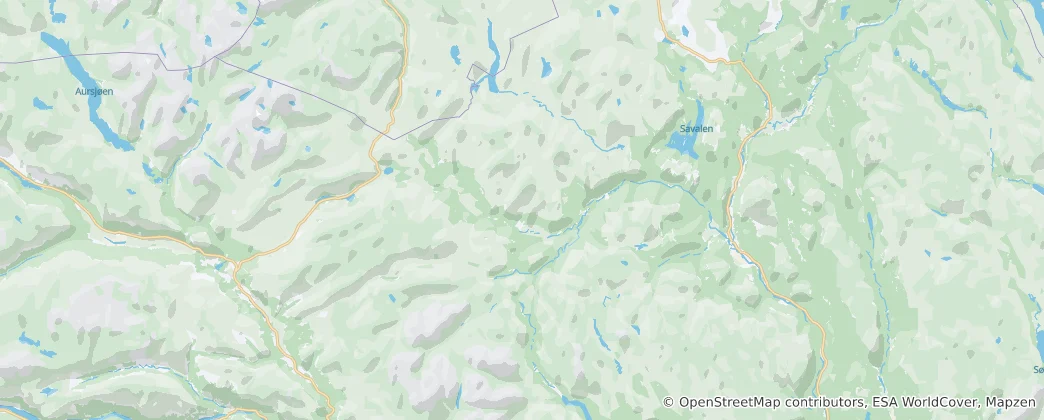 Mapa Folldal Municipality