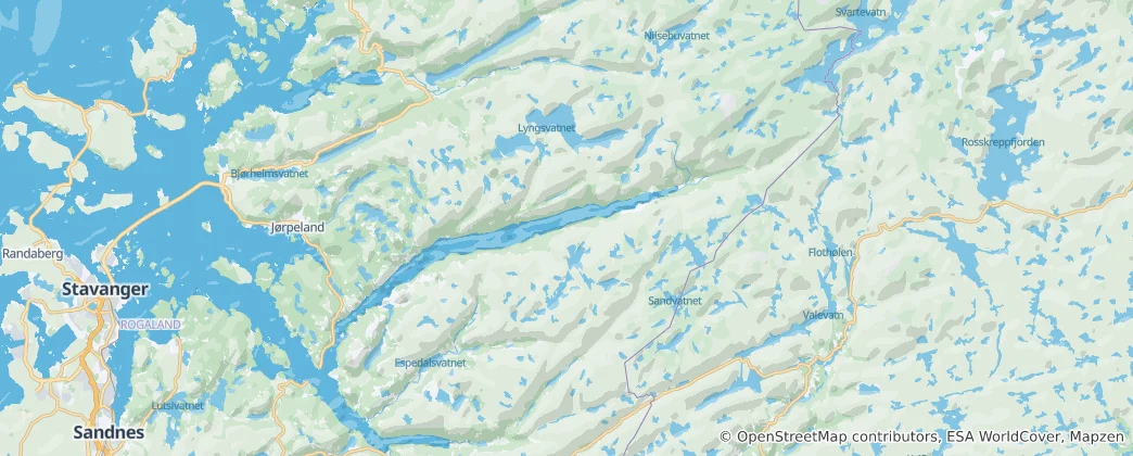 Mapa Forsand nor