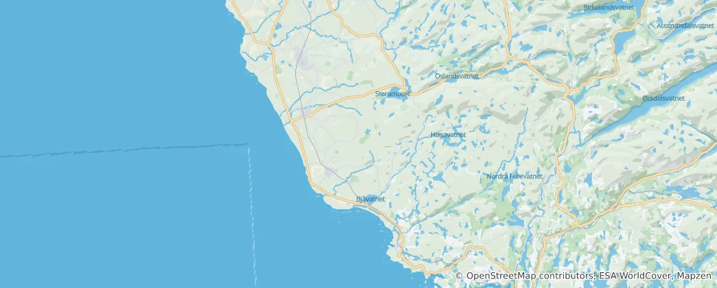 Mapa Hå nor