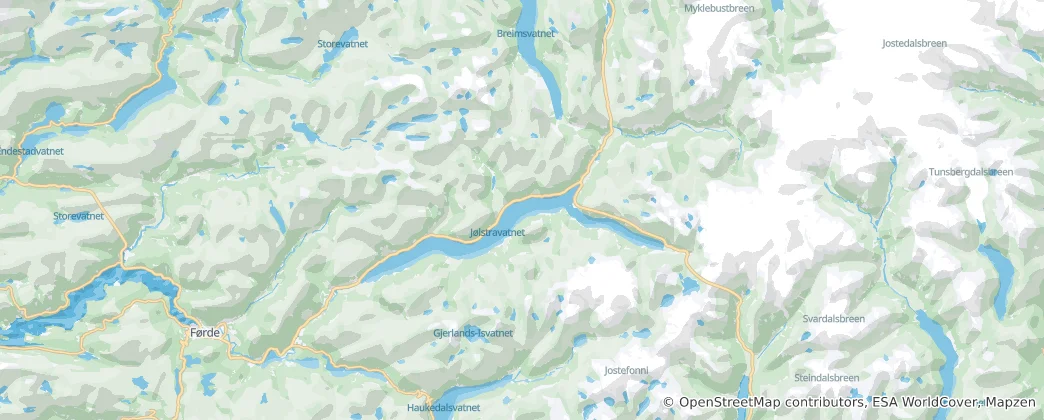 Mapa Jølster nor
