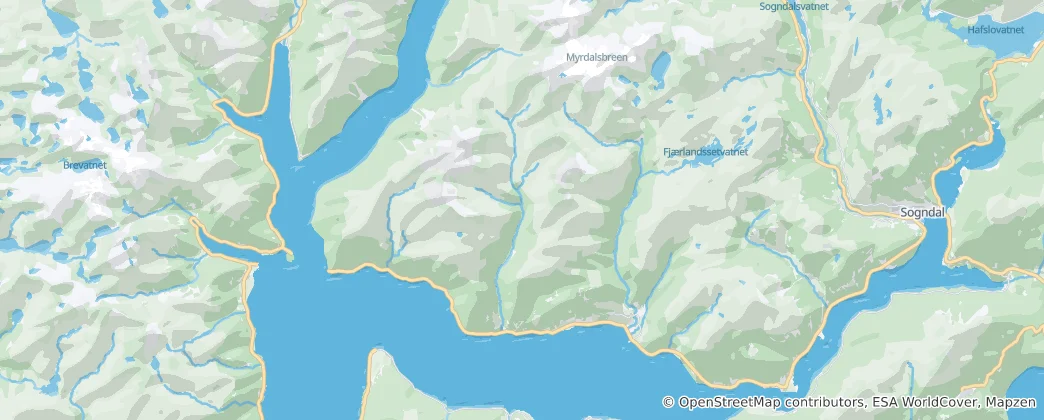 Mapa Leikanger nor