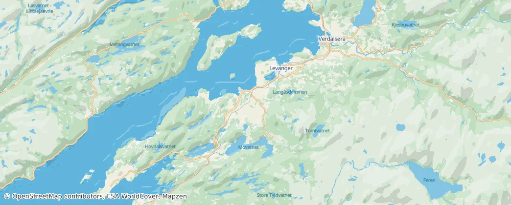 Levanger nor – Mapa