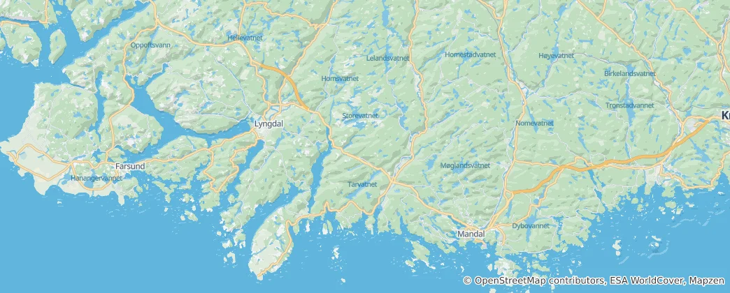 Mappa di Lyngdal
