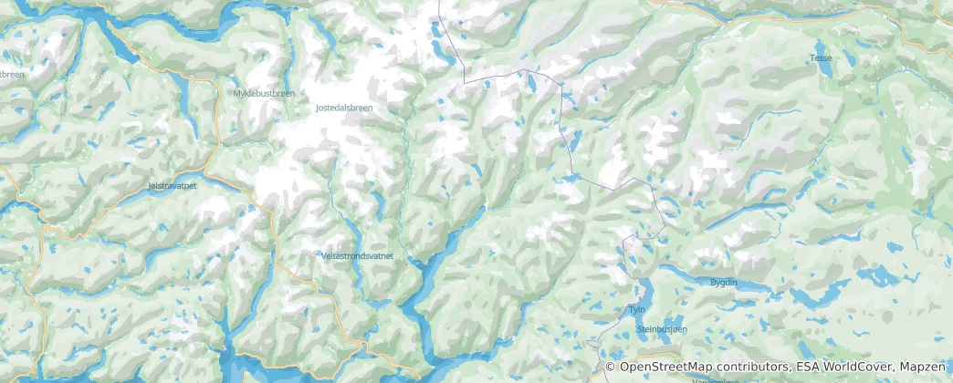 Mapa Luster Municipality