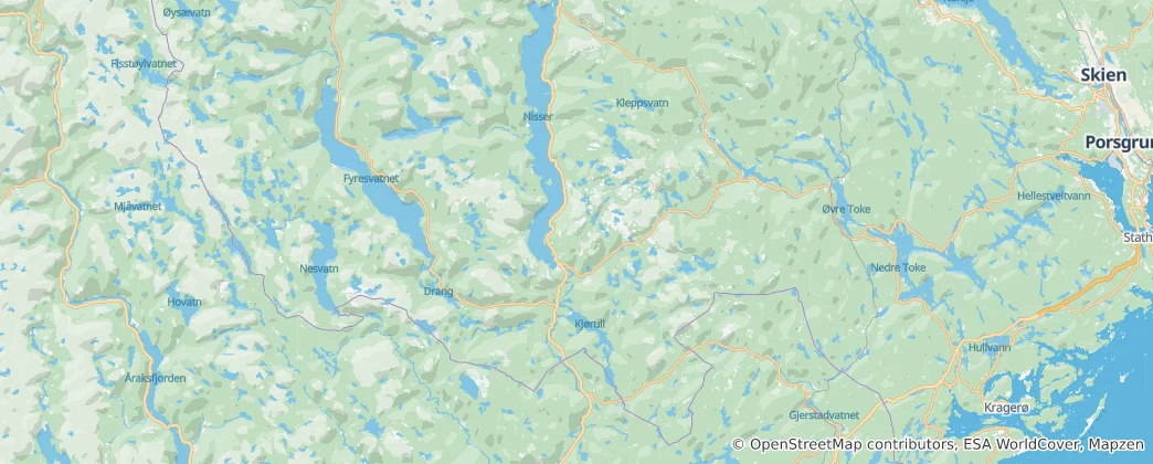 Karte von Nissedal