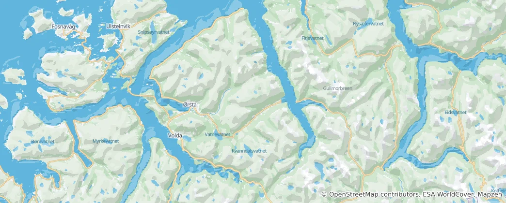 Mappa di Ørsta nor