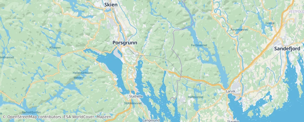 Porsgrunn nor — 地图