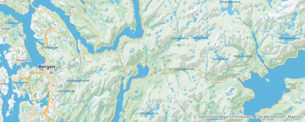 Mapa De Samnanger nor