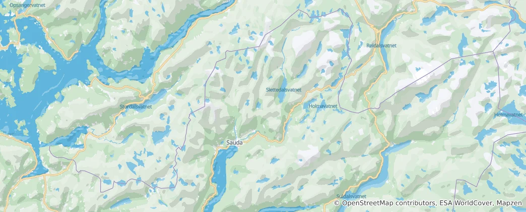 Mapa Sauda Municipality