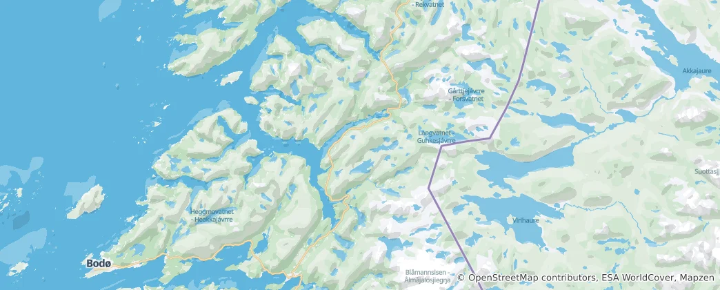 Mapa Steigen Municipality
