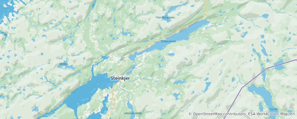 Map of Steinkjer nor