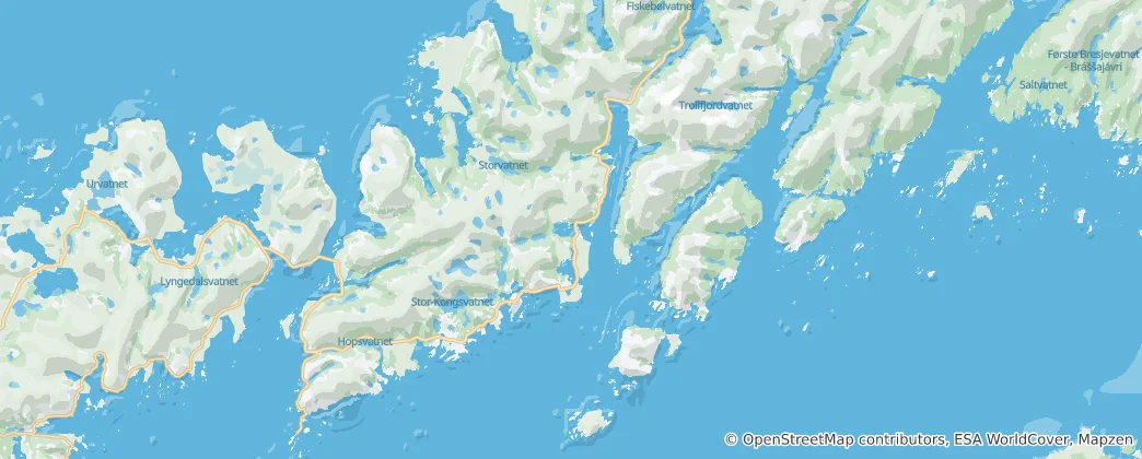 Mapa Vågan Municipality