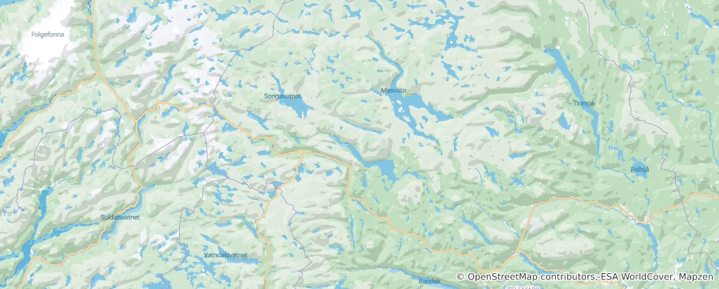 Mapa Vinje
