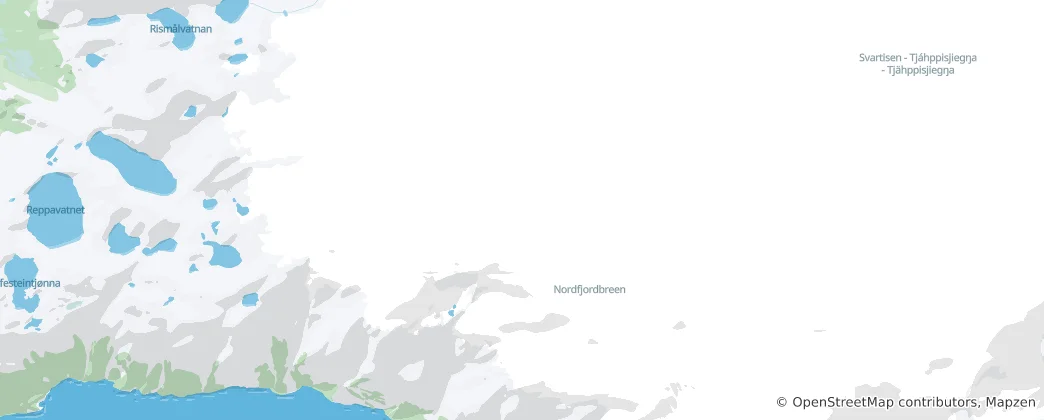 Térkép: Nordfjordbreen