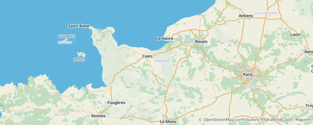 Kaart van Normandië