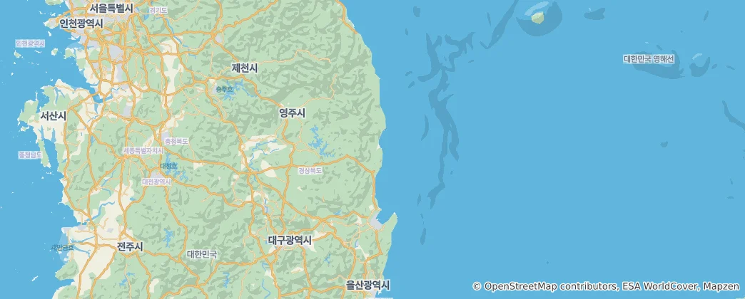 Mapa North Gyeongsang