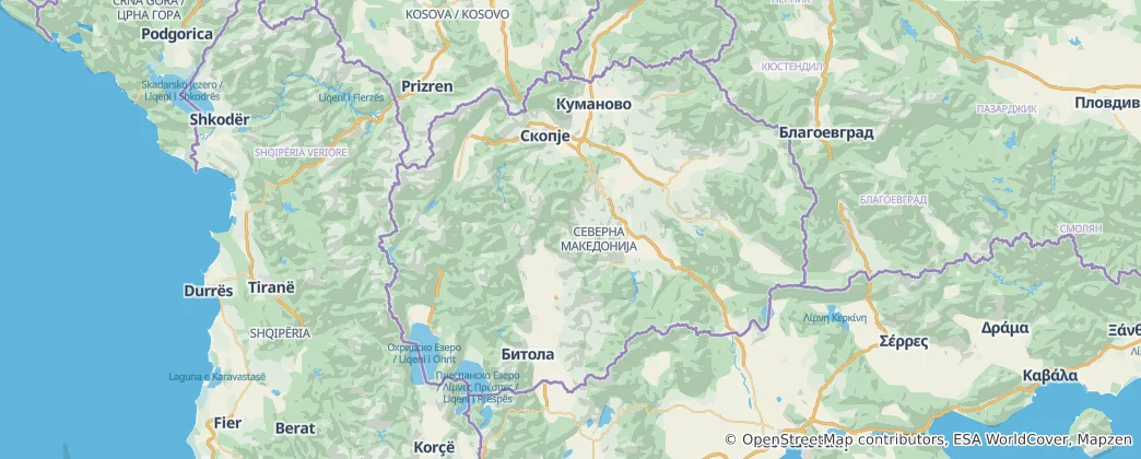 Map of North Macedonia