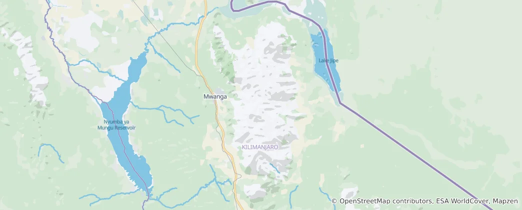 Mapa North Pare Mountain