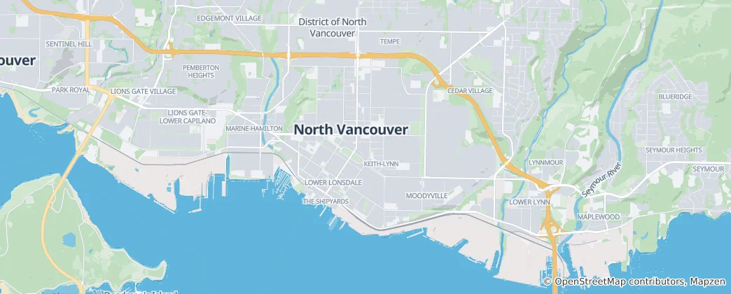 Mapa North Vancouver