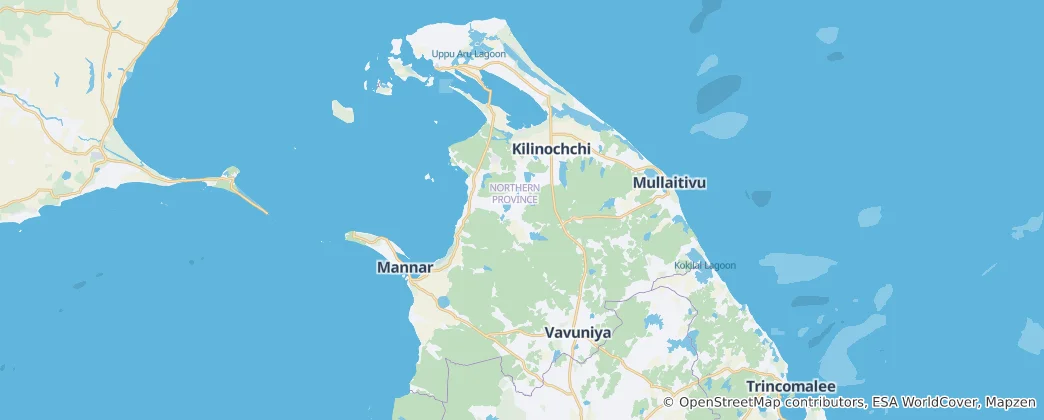 Mapa Northern Province