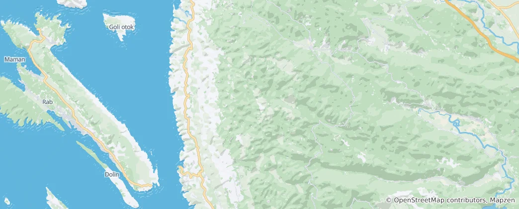 Mapa Northern Velebit National Park
