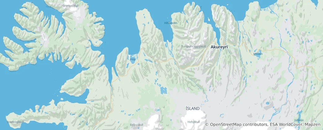 Karte von Nordwestisland