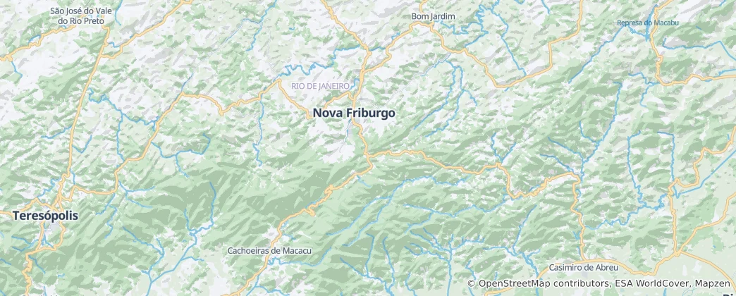 Karte von Nova Friburgo