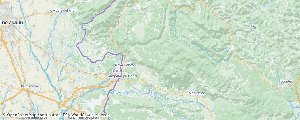 Mapa de Nova Gorica