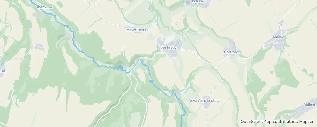 Mappa di Nové Hrady