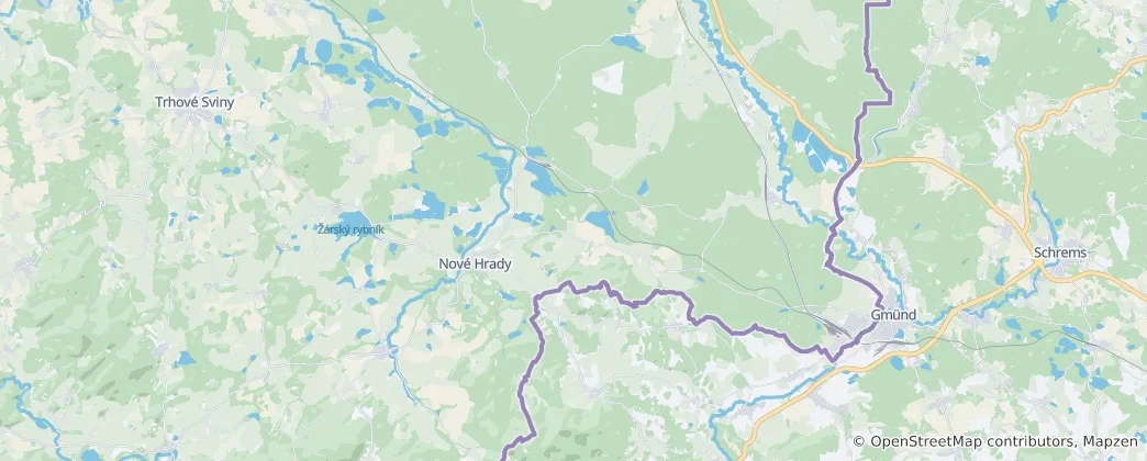 Mapa Nové Hrady