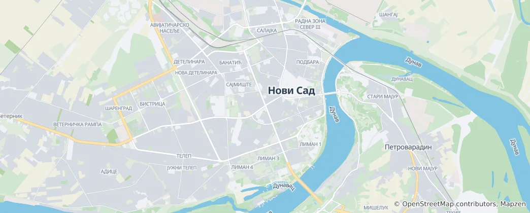 Map of Novi Sad