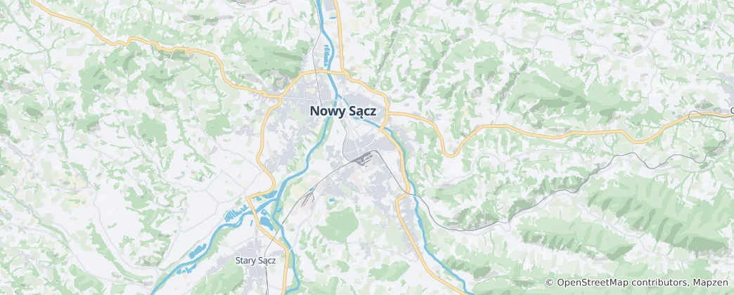 Map of Nowy Sącz