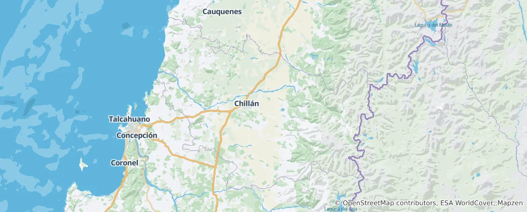Mappa di Regione di Ñuble