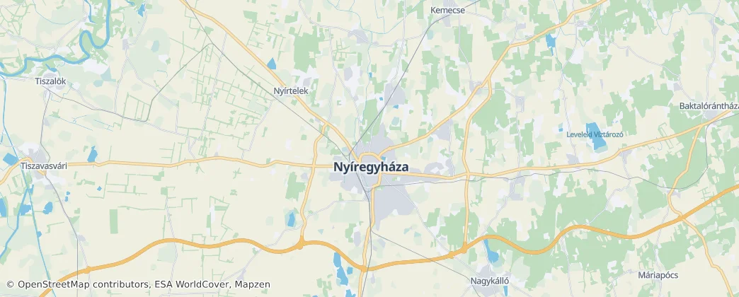 Nyíregyháza — Térkép