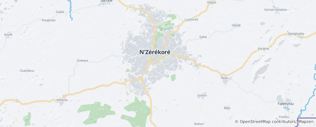 Nzerekore Ctre Haritası