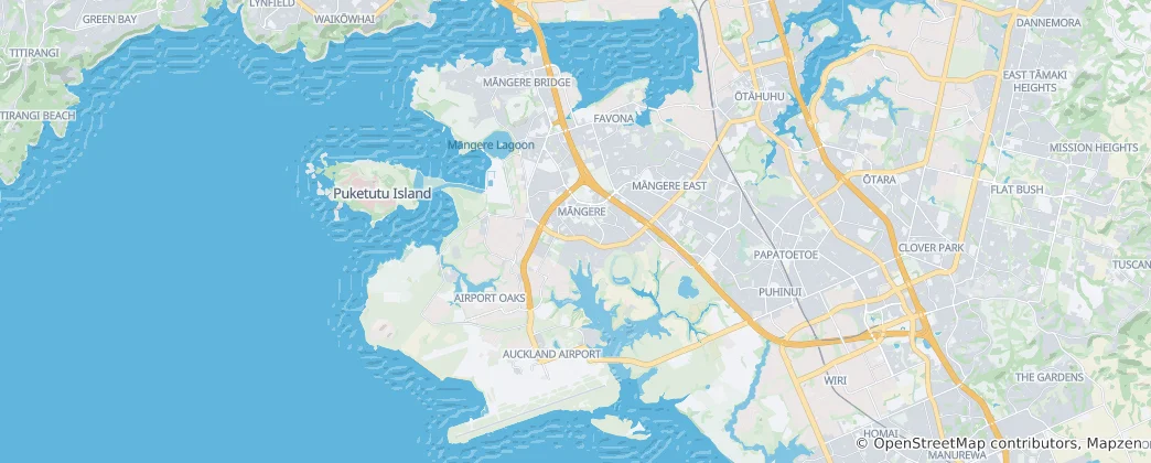 Karte von Māngere-Ōtāhuhu Local Board Area