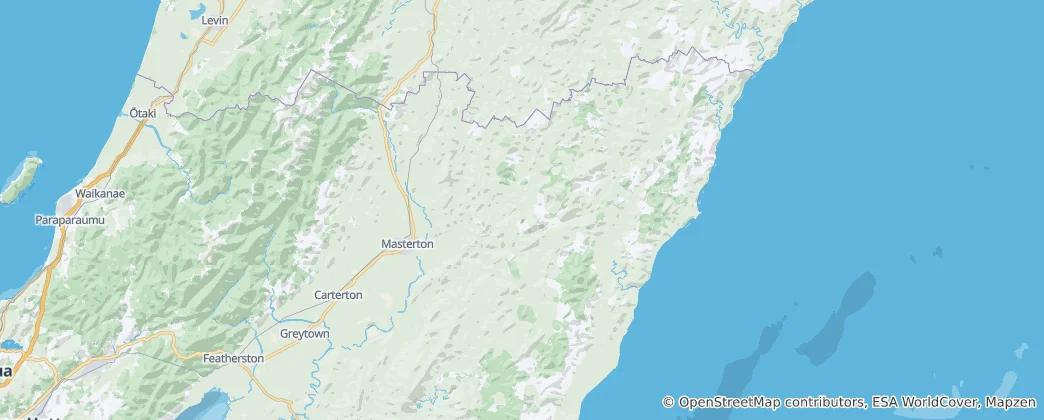 Mapa Masterton District