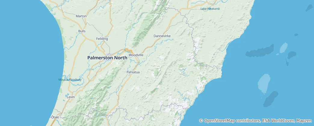 Mapa de Tararua District