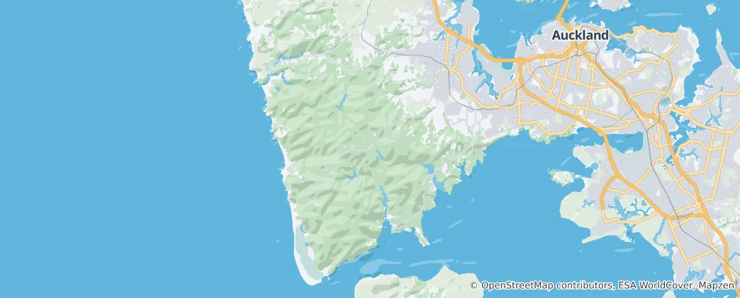 Mappa di Waitākere Ranges Local Board Area