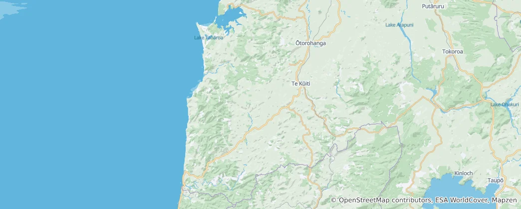 Map of Waitomo District Council